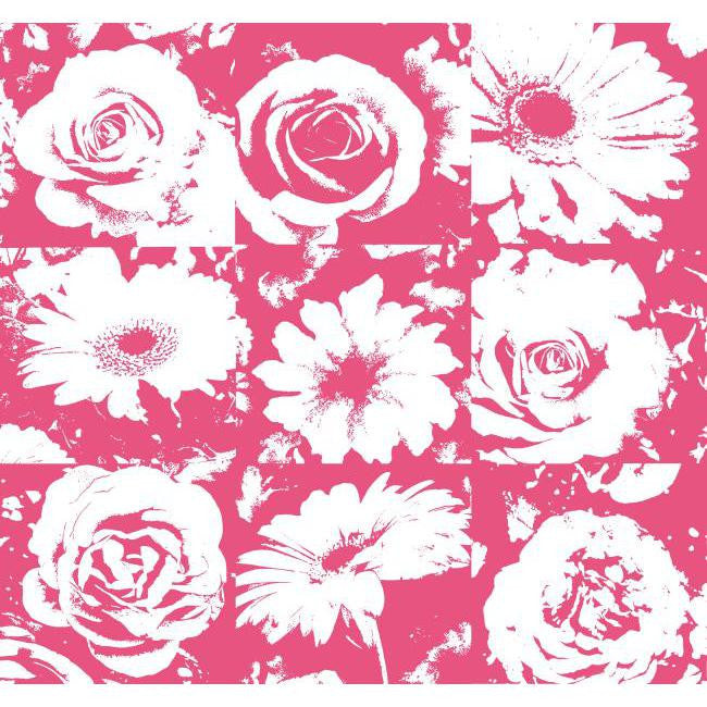 York RB4201 Pink & Purple Book Petal Pusher Wallpaper