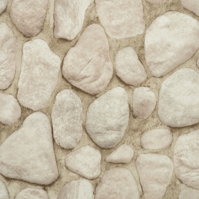 York RN1066 Modern Rustic River Rock Wallpaper
