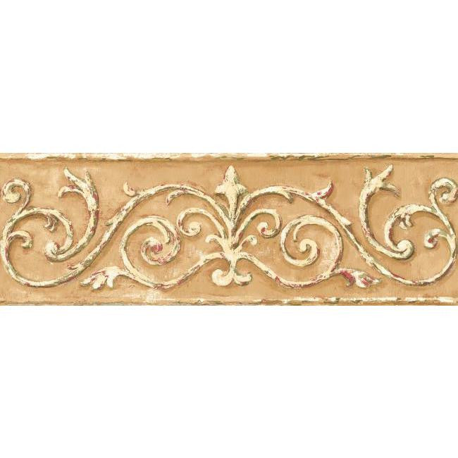 York Wallpaper SM8478BD Border Book Arch Scroll Border