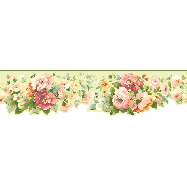 York Wallpaper SM8564B Border Book Document Floral Border