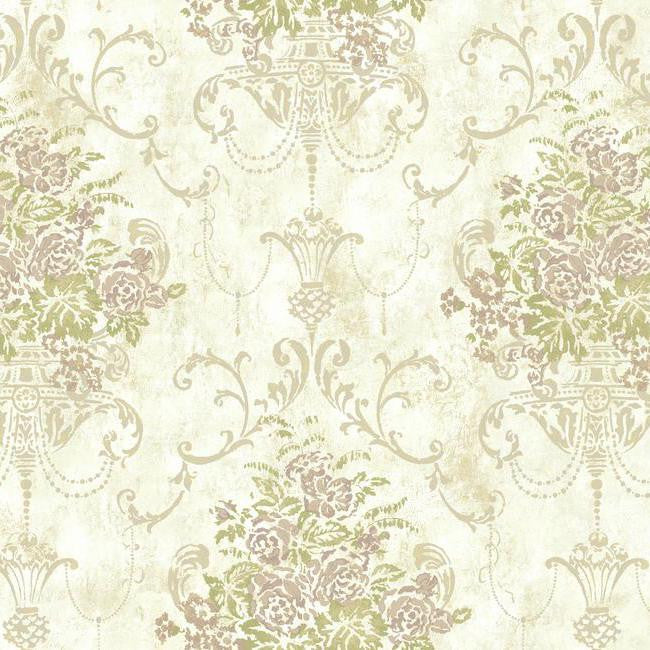 York VR3466 Rhapsody Floral Urn Wallpaper