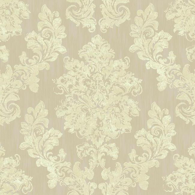 York VR3503 Rhapsody Regal Framed Damask Wallpaper
