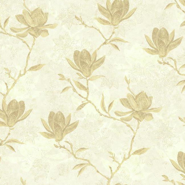 York WB5453 Botanical Fantasy Magnolia Silhouette Wallpaper