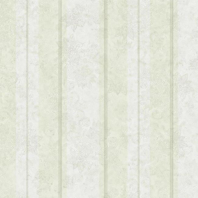 York WB5465 Botanical Fantasy Magnolia Silhouette Stripe Wallpaper