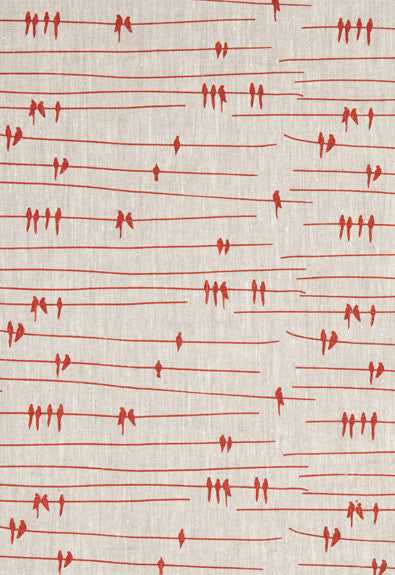 FSchumacher Fabric WIRED-SCARLET Wired Scarlet