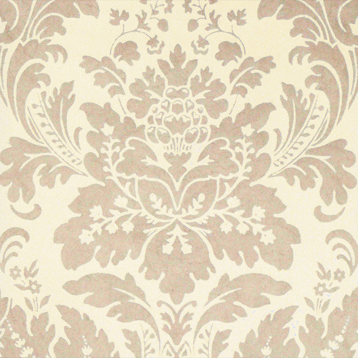 Scalamandre Wallpaper WP81305MM-006 Locksley Damask Blanc De Blanc