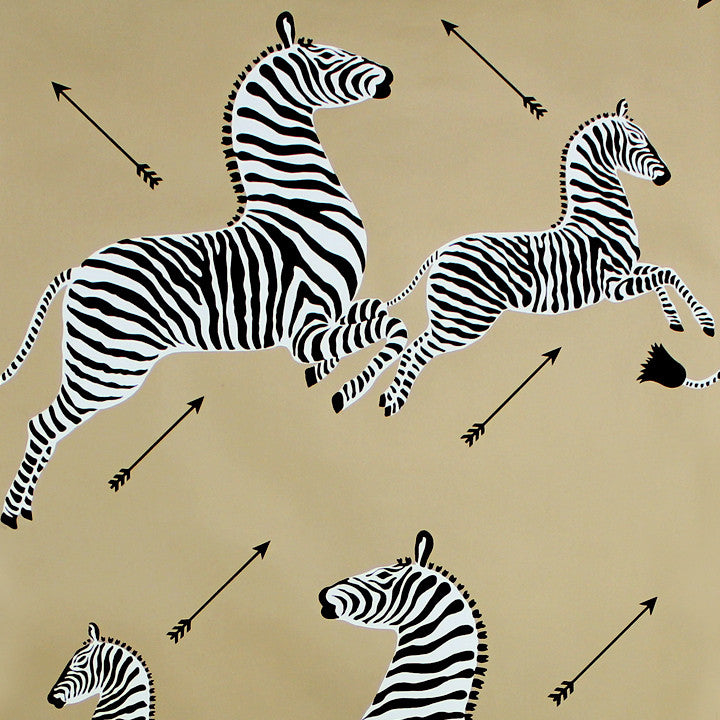 Scalamandre Wallpaper WP81388M-011 Zebras Gold