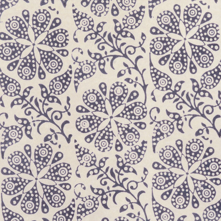 Scalamandre Wallpaper WP88278-002 Shalimar Charcoal On Pewter