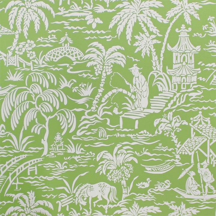 Scalamandre Wallpaper WP88288-001 Pechen Des Perles Kiwi