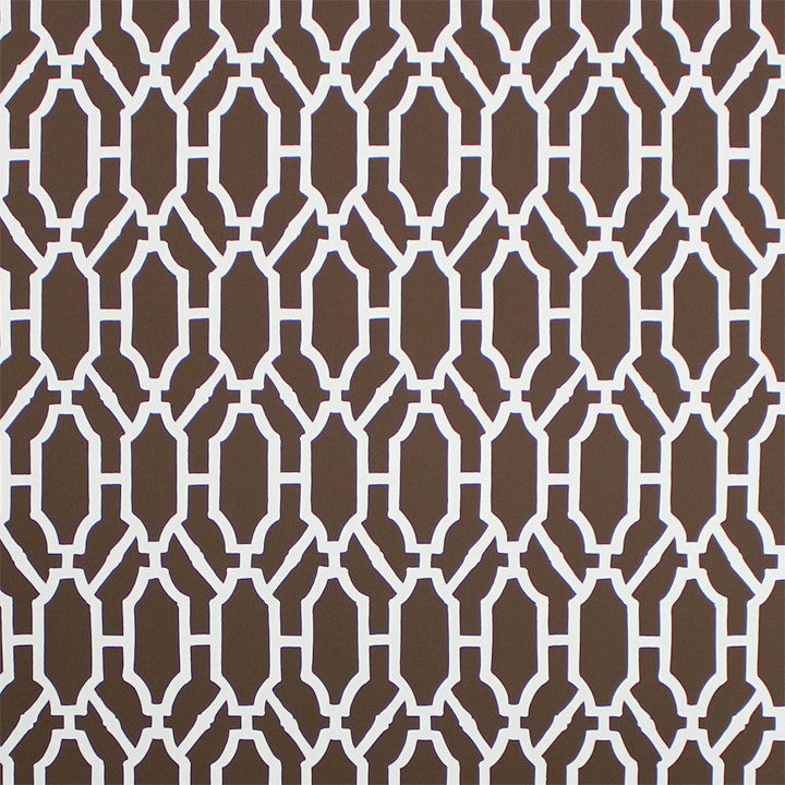 Scalamandre Wallpaper WP88325-001 Pavilion Trellis Cocoa