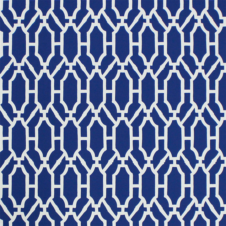 Scalamandre Wallpaper WP88325-002 Pavilion Trellis Indigo