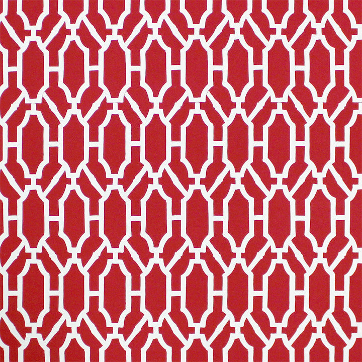Scalamandre Wallpaper WP88325-003 Pavilion Trellis Coral
