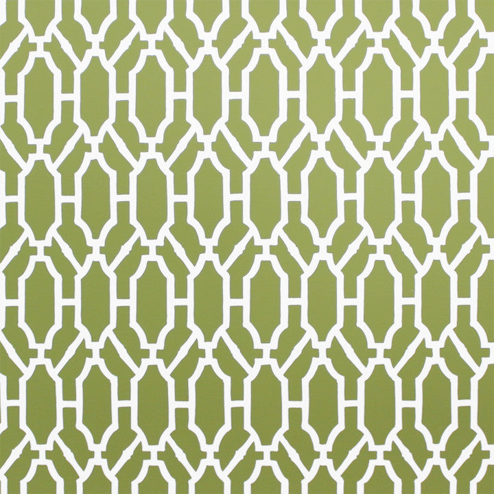 Scalamandre Wallpaper WP88325-005 Pavilion Trellis Moss