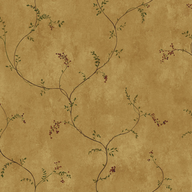 York YC3418 Welcome Home Small Vine W/Berries Wallpaper