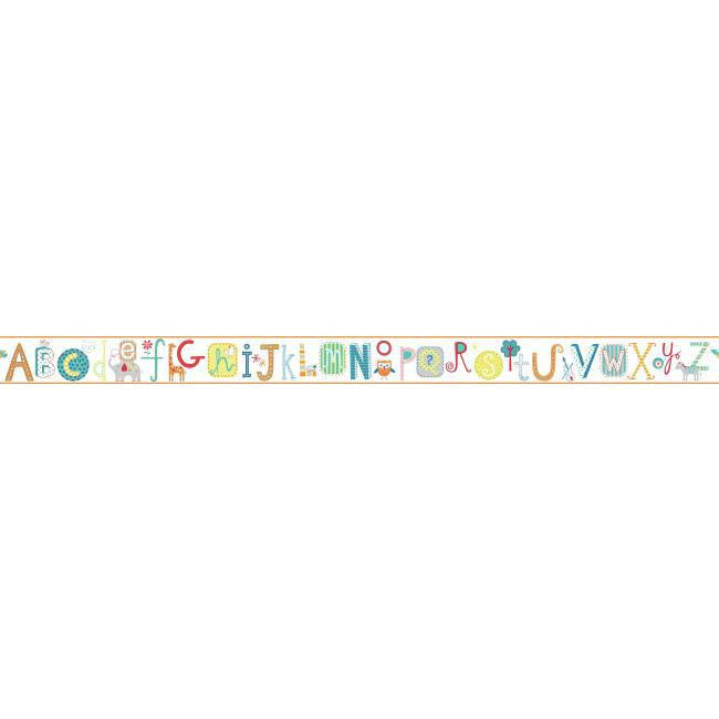 York Wallpaper YS9119BD Kids Book Alphabet Border
