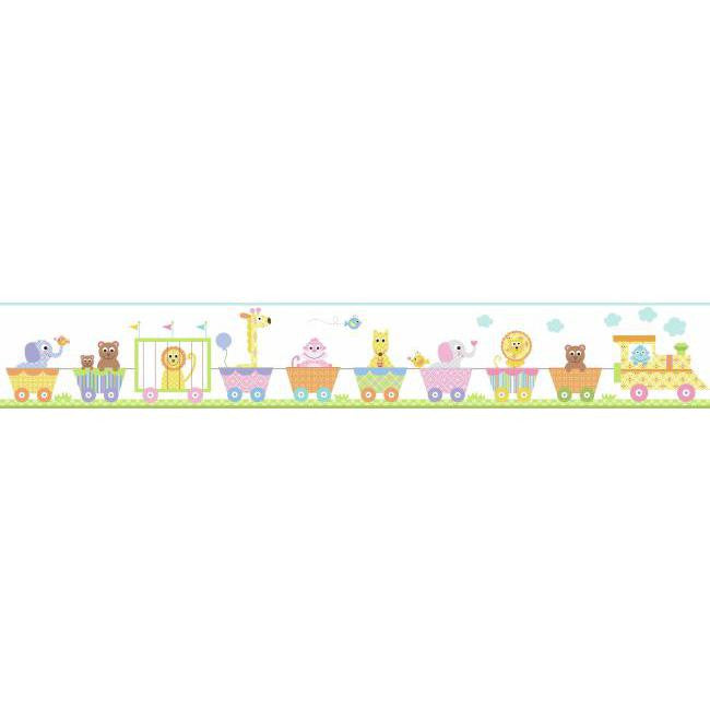 York Wallpaper YS9148BD Kids Book Circus Train Border