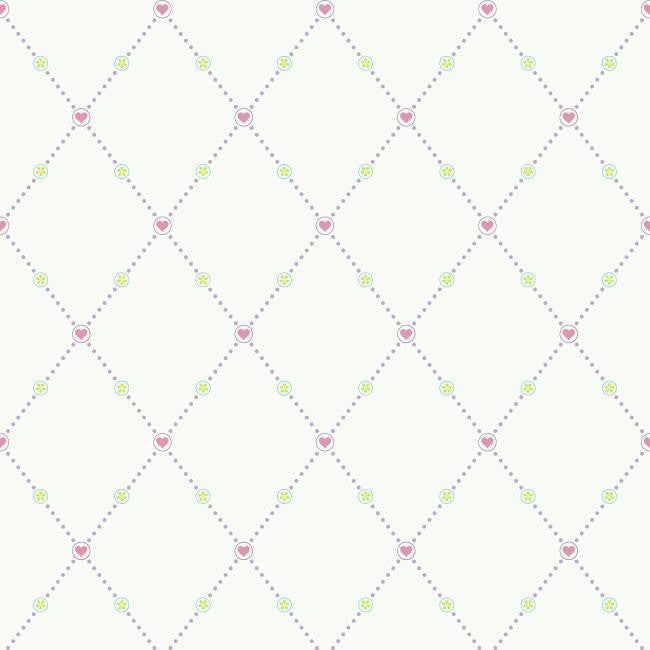 York YS9154 Kids Book Hearts & Harlequins Wallpaper