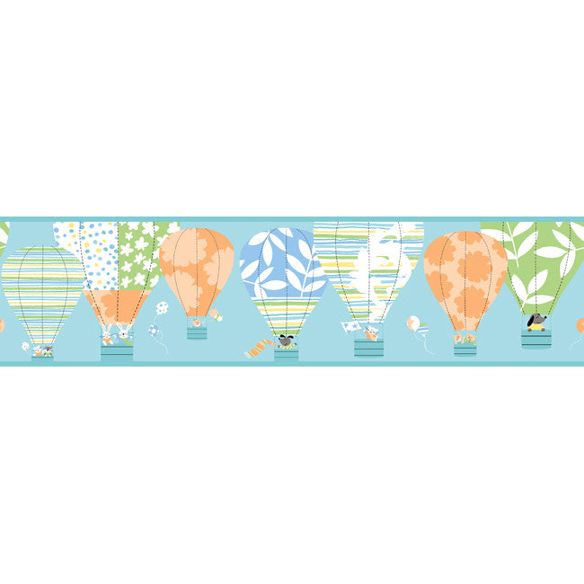 York Wallpaper YS9189BD Peek-A-Boo Hot Air Balloon Border