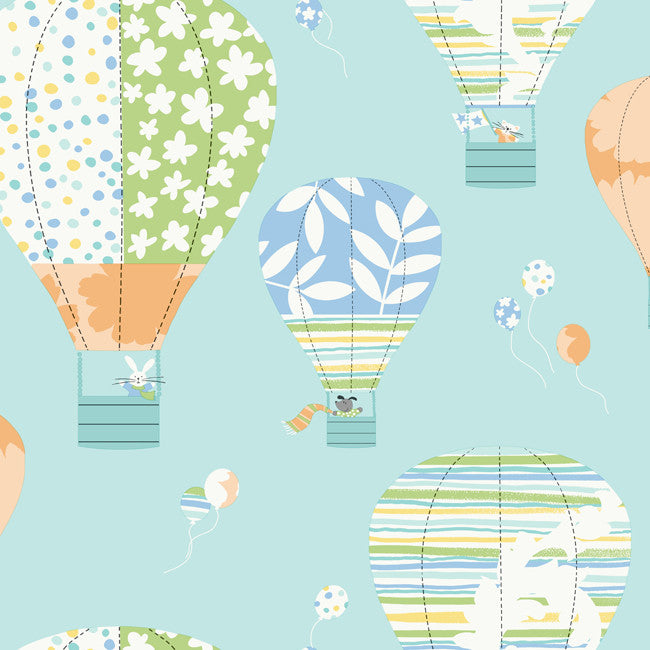 York YS9194 Peek-A-Boo Hot Air Balloon Wallpaper