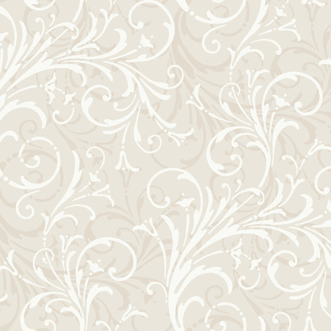 York YS9272 Peek-A-Boo Layered Scroll Wallpaper