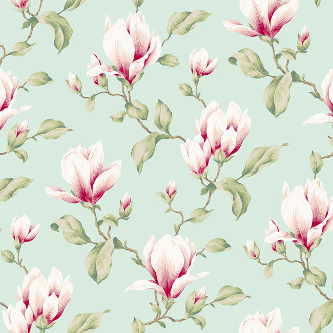 York YV8996 Ashford House Blooms Magnolia Branch Wallpaper