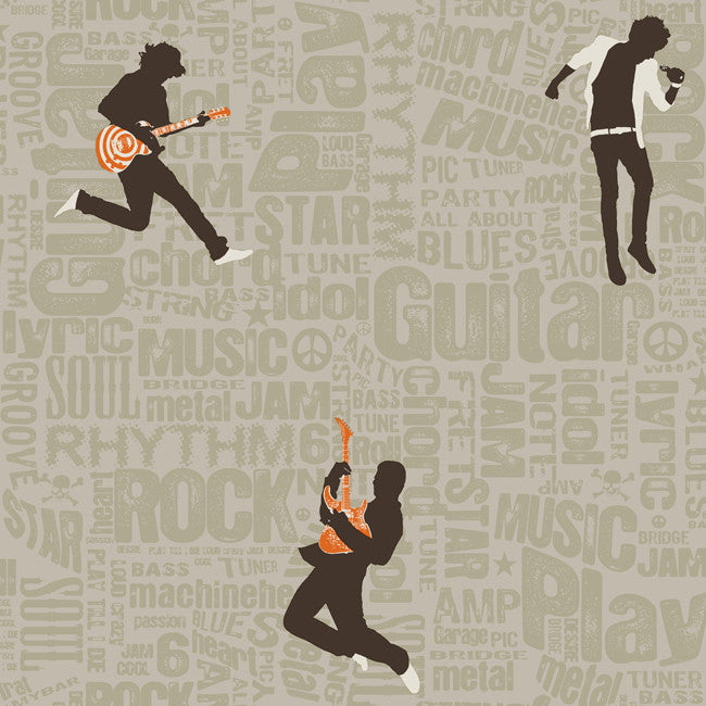 York ZB3131 Boys Will Be Boys Rocker Wallpaper