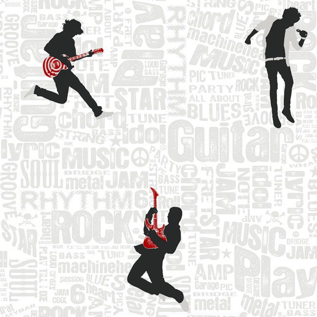 York ZB3133 Boys Will Be Boys Rocker Wallpaper