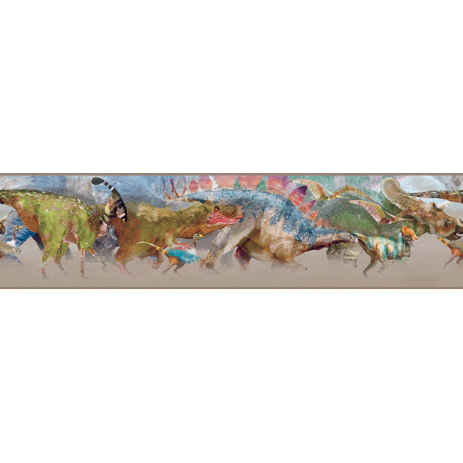 York Wallpaper ZB3160BD Border Portfolio II Dinosaur Border