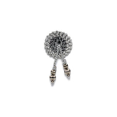 Robert Allen Trim 033358 Beaded Button Platinum
