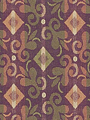 Robert Allen Fabric 040420 Diamond Scroll Beach Plum