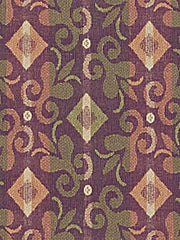 Robert Allen Fabric 040420 Diamond Scroll Beach Plum