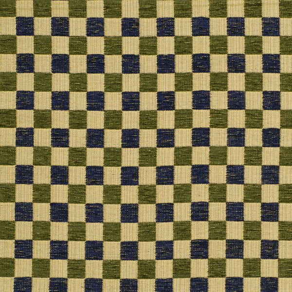 Robert Allen Fabric 040573 Woven Boxes Navy