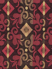 Robert Allen Fabric 042196 Diamond Scroll Garnet