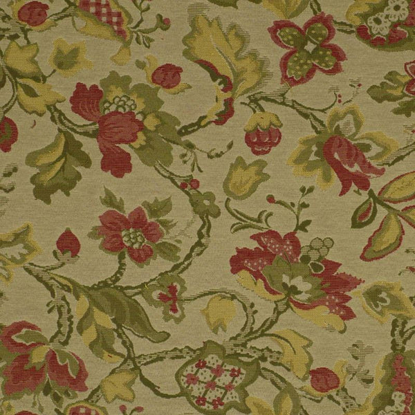 Robert Allen Fabric 048452 Floral Wonder Tuscan Red