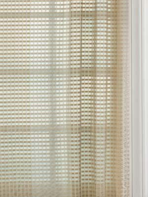 Beacon Hill Fabric 050336 Gridwork Ivory Flax