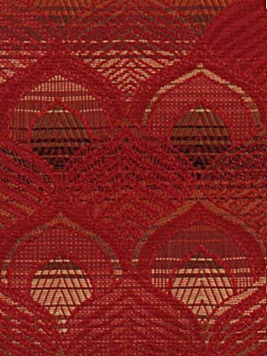 Robert Allen Fabric 055392 Peacock Tails Ruby