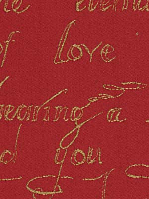Robert Allen Fabric 055579 Love Notes Scarlet