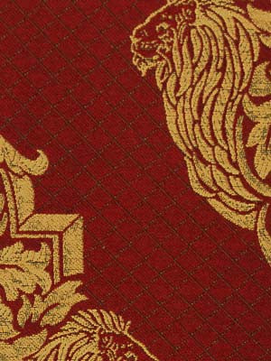 Robert Allen Fabric 055804 Ornate Lions Scarlet