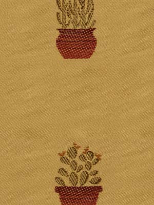 Robert Allen Fabric 062594 Potted Cacti Russet