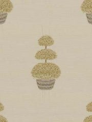 Robert Allen Fabric 062665 Topiary Basket Platinum