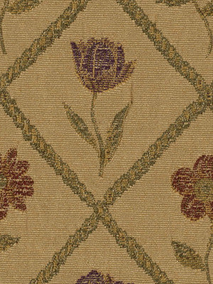 Robert Allen Fabric 063253 Floral Design Plum