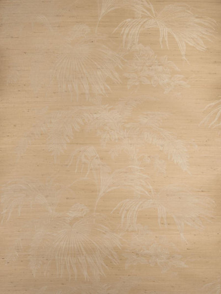 Stroheim Wallpaper 0657901 Palm Garden Jute Almond On Flax