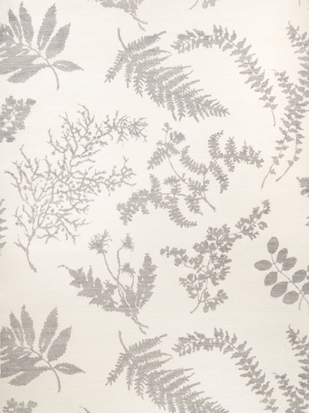Stroheim Wallpaper 0658901 Wildflowers Sisal Gray On Oyster