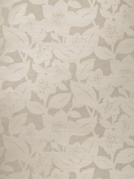 Stroheim Wallpaper 0659502 In Bloom Jute Taupe On Vanilla