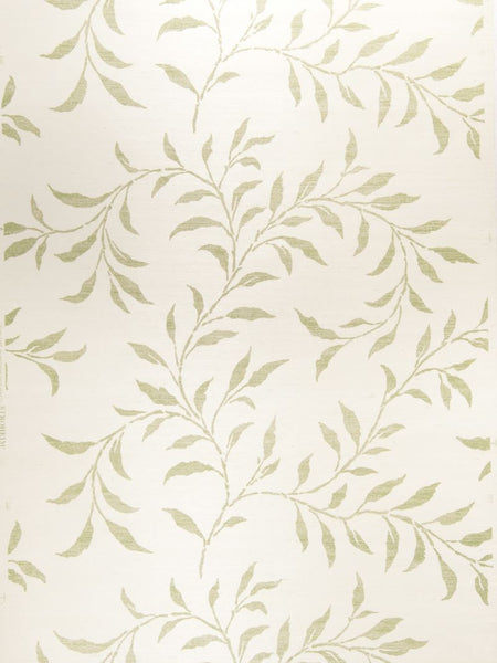 Stroheim Wallpaper 0659701 Viney Leaf Sisal Green On Oyster