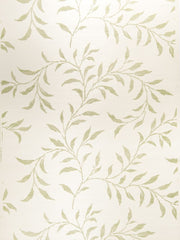 Stroheim Wallpaper 0659701 Viney Leaf Sisal Green On Oyster