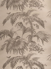 Stroheim Wallpaper 0660102 Palm Garden Sisal Charcoal On Dove