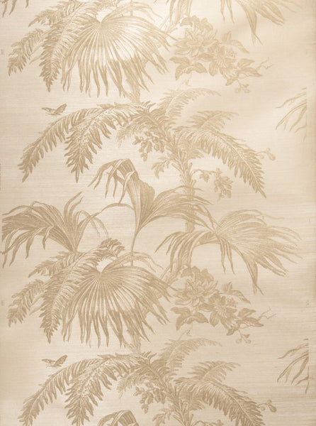 Stroheim Wallpaper 0660107 Palm Garden Sisal Taupe On Dove