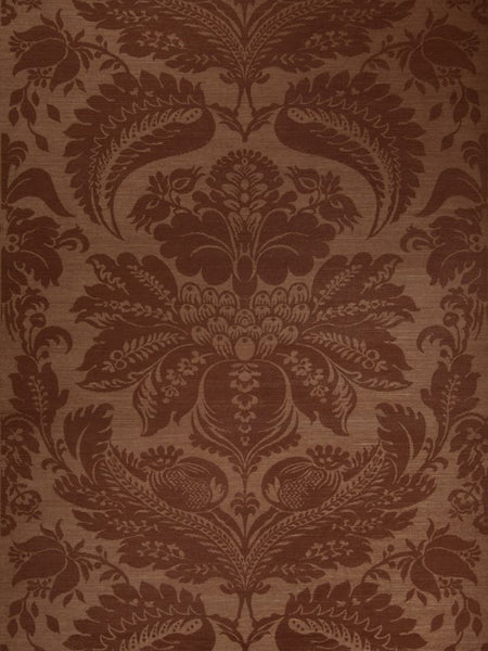 Stroheim Wallpaper 0665803 Townsend Sisal Brown On Walnut
