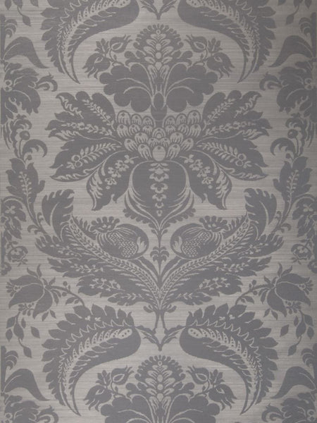 Stroheim Wallpaper 0665804 Townsend Sisal Slate On Gray
